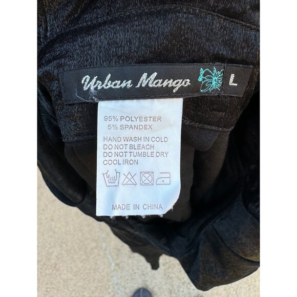 Urban Mango Black Shimmer Button-Up Jacket Tunic Evening Formal Lagenlook Artsy - Picture 7 of 11